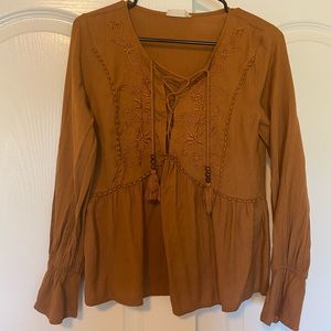 altar’d state size small mustard blouse